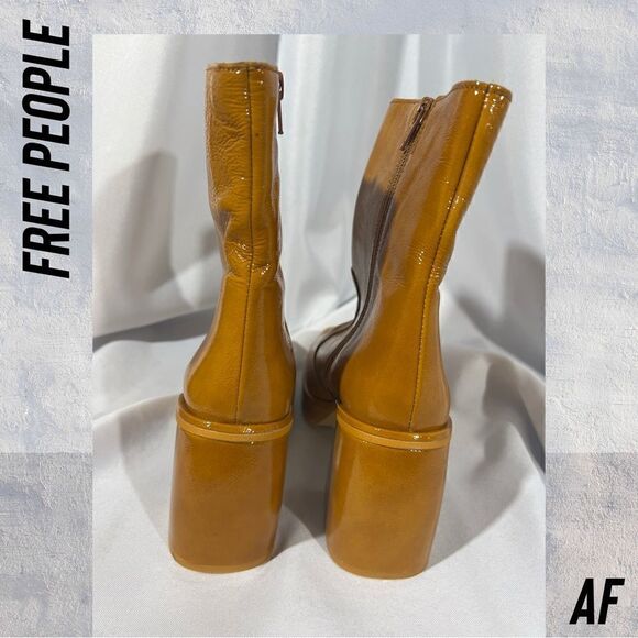 FREE PEOPLE RUBY SHINE PLATFORM BOOTS IN SEDONA NEW SIZE 38 - Picture 5 of 6